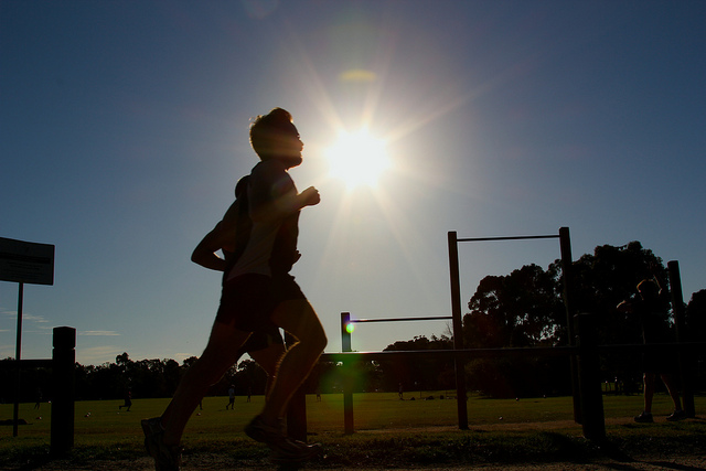 Courir en plein soleil est difficile. Crédit photo : Will Ockenden.