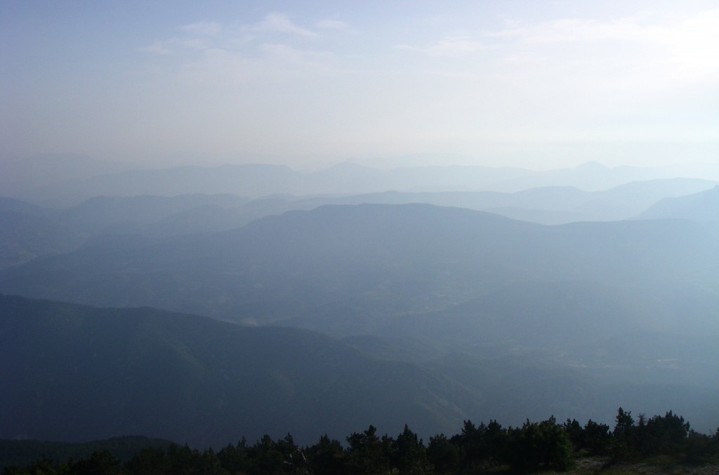 Vue vers le Nord, la vue est limitée, tant pis !